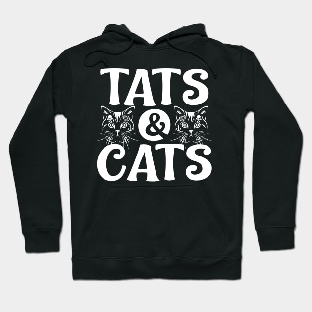 Tats and Cats for Cat Lovers and Tattoo Lovers Hoodie by SoCoolDesigns